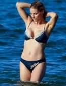 Michelle Hunziker Booty in Bikini on the Beach in Milano Marittimo