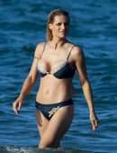 Michelle Hunziker Booty in Bikini on the Beach in Milano Marittimo