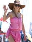 Michelle Hunziker Booty in Bikini on the Beach in Milano Marittimo