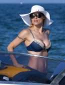 Michelle Hunziker Booty in Bikini on the Beach in Milano Marittimo