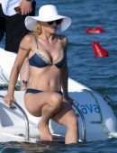 Michelle Hunziker Booty in Bikini on the Beach in Milano Marittimo
