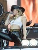 Miley Cyrus Performing Braless on the Pyramid Stage at Glastonbury Festival