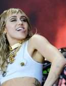 Miley Cyrus Performing Braless on the Pyramid Stage at Glastonbury Festival