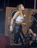 Miley Cyrus Performing Braless on the Pyramid Stage at Glastonbury Festival