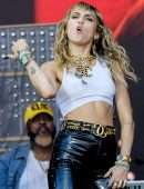 Miley Cyrus Performing Braless on the Pyramid Stage at Glastonbury Festival