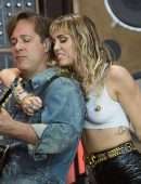 Miley Cyrus Performing on the Pyramid Stage at Glastonbury Festival in Somerset