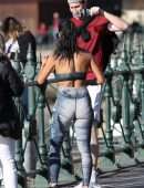 Nicole Scherzinger Practicing Yoga in Sydney, Australia