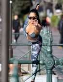 Nicole Scherzinger Practicing Yoga in Sydney, Australia