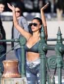 Nicole Scherzinger Practicing Yoga in Sydney, Australia