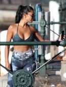 Nicole Scherzinger Practicing Yoga in Sydney, Australia