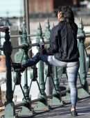 Nicole Scherzinger Practicing Yoga in Sydney, Australia