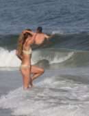 Nina Agdal Booty in Bikini at Beach in Hamptons