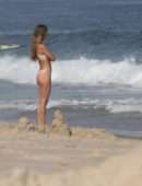 Nina Agdal Booty in Bikini at Beach in Hamptons