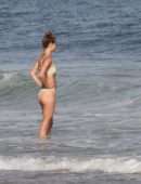 Nina Agdal Booty in Bikini at Beach in Hamptons