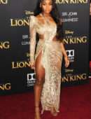 Normani Kordei Upskirt at Premiere of Disney's "The Lion King" in Hollywood