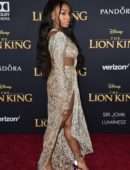 Normani Kordei Upskirt at Premiere of Disney's "The Lion King" in Hollywood