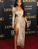 Normani Kordei Upskirt at Premiere of Disney's "The Lion King" in Hollywood