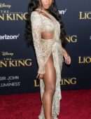 Normani Kordei Upskirt at Premiere of Disney's "The Lion King" in Hollywood