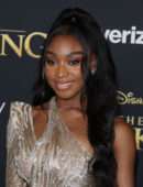 Normani Kordei Upskirt at Premiere of Disney's "The Lion King" in Hollywood