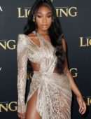 Normani Kordei Upskirt at Premiere of Disney's "The Lion King" in Hollywood