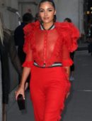 Olivia Culpo Braless See-Through at Tag Heuer Event in New York