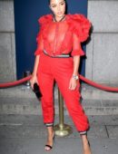 Olivia Culpo Braless See-Through at Tag Heuer Event in New York