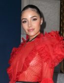 Olivia Culpo Braless See-Through at Tag Heuer Event in New York
