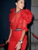 Olivia Culpo Braless See-Through at Tag Heuer Event in New York