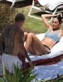 Oriana Sabatini in Bikini at a Pool in Miami