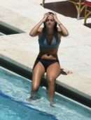 Oriana Sabatini in Bikini at a Pool in Miami