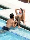 Oriana Sabatini in Bikini at a Pool in Miami