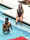 Oriana Sabatini in Bikini at a Pool in Miami