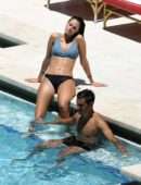 Oriana Sabatini in Bikini at a Pool in Miami