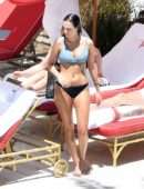 Oriana Sabatini in Bikini at a Pool in Miami