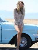Rachel McCord in See-Through for a Beach Photoshoot in Los Angeles