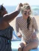 Rachel McCord in See-Through for a Beach Photoshoot in Los Angeles
