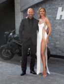 Rosie Huntington-Whiteley and Jason Statham at Premiere of Hobbs & Shaw in Hollywood