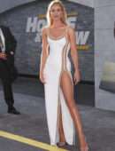 Rosie Huntington-Whiteley and Jason Statham at Premiere of Hobbs & Shaw in Hollywood