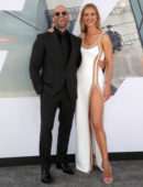 Rosie Huntington-Whiteley and Jason Statham at Premiere of Hobbs & Shaw in Hollywood