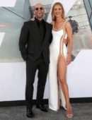 Rosie Huntington-Whiteley and Jason Statham at Premiere of Hobbs & Shaw in Hollywood