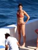 Sara Sampaio in Bikini on Holiday in Capri