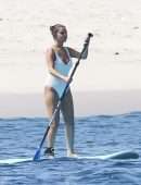 Selena Gomez Booty in a White Swimsuit at a Beach in Punta Mita, Mexico
