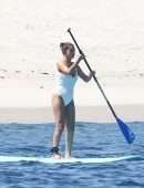 Selena Gomez Booty in a White Swimsuit at a Beach in Punta Mita, Mexico