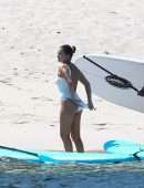 Selena Gomez Booty in a White Swimsuit at a Beach in Punta Mita, Mexico