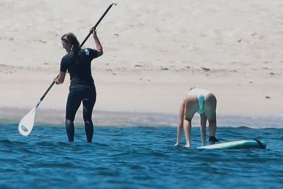 Selena Gomez Booty in a White Swimsuit at a Beach in Punta Mita, Mexico