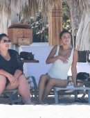 Selena Gomez Booty in a White Swimsuit at a Beach in Punta Mita, Mexico