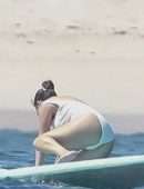 Selena Gomez Booty in a White Swimsuit at a Beach in Punta Mita, Mexico