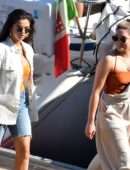 Selena Gomez Cleavage, on a Boat on the Amalfi Coast in Italy
