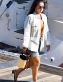 Selena Gomez Cleavage, on a Boat on the Amalfi Coast in Italy