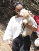 Selena Gomez Carrying a New Puppy Out for a Hike with Friends in Los Angeles